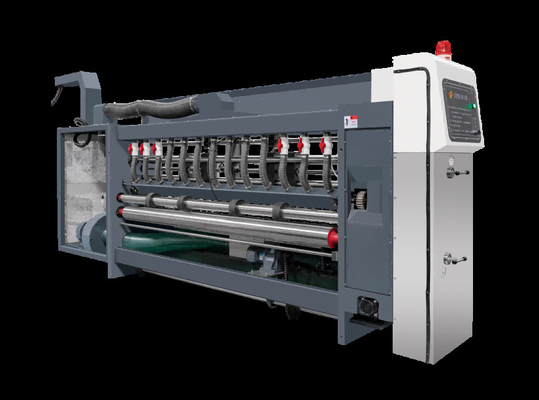 Tüm Bilgisayar Kontrolü G6-0920 Gömlekli Karton Basınç Özgür Besleme Yapısı Kurşun Kenar Vakum Transfer 4 Renkli Yazıcı + Slotter + Die Cutter + Vibrator + Stacker