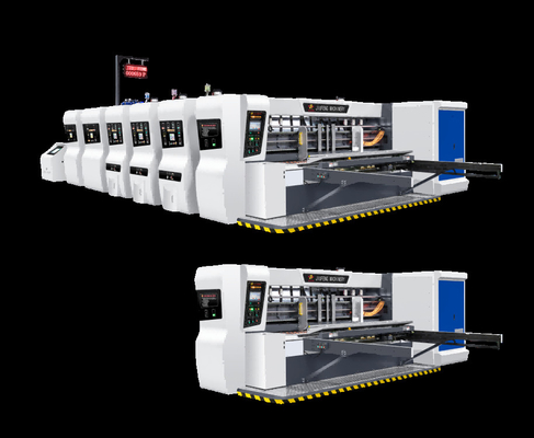 Tüm Bilgisayar Kontrolü G6-0924 Kurşun Kenar Besleyici 4 Renkli Yazıcı + Slotter + Die Cutter + Folder Gluer Inline