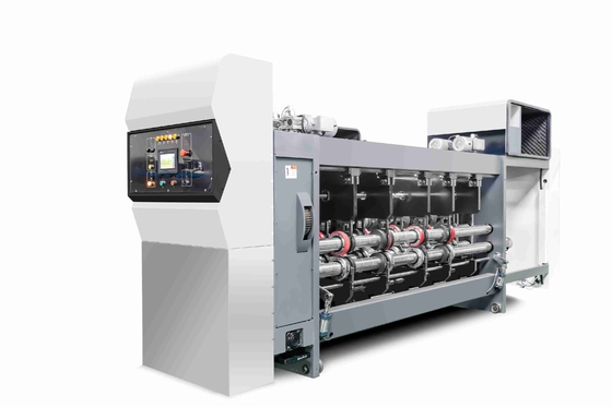 Beyaz Renk G6-1224 Tüm Bilgisayar Kontrolü Basınç Serbest Besleme Yapısı Kurşun Kenar Vakum Transfer 4 Renkli Yazıcı + Slotter + Die Cutter + Vibrator + Stacker